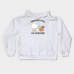 I'm Rotund Baby Capybara Pelican Funny Cute Chill Meme Kids Hoodie